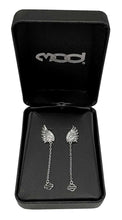 Load image into Gallery viewer, Harley-Davidson® women&#39;s Bling Wing B&amp;S Drop Earrings   HDE0583