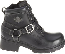 Load image into Gallery viewer, Harley-Davidson® Women&#39;s Tegan 4-Inch Black Lace-Up Boots, D84424