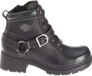 Harley-Davidson® Women's Tegan 4-Inch Black Lace-Up Boots, D84424