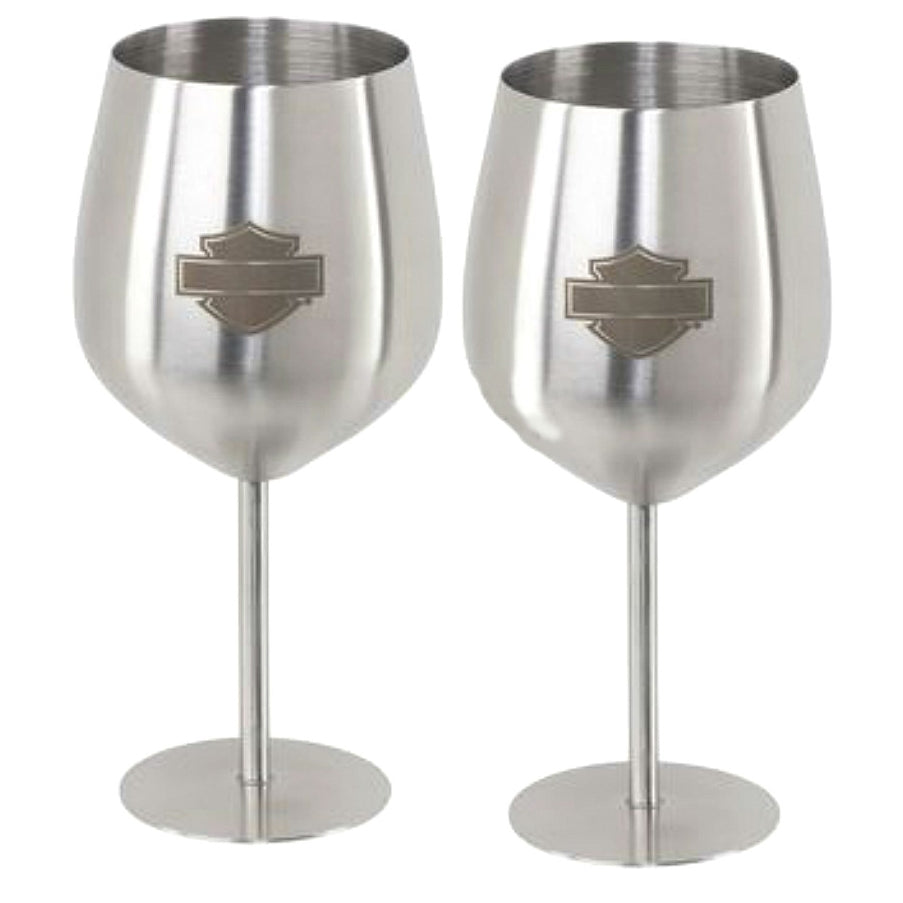 Harley-Davidson® Stainless Steel Wine Glass Set, HDL-18788