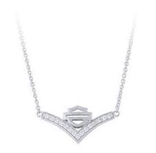 Harley-Davidson® women's Chevron Necklace  HDN0467-16ADJ