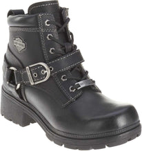 Load image into Gallery viewer, Harley-Davidson® Women&#39;s Tegan 4-Inch Black Lace-Up Boots, D84424